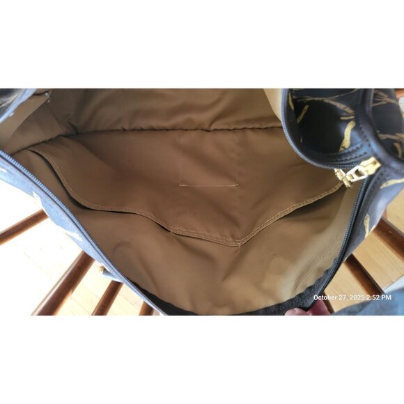 LONGCHAMP Horse Logo Boston Dark Brown Hand Tote Bag Vintage - Picture 11 of 14